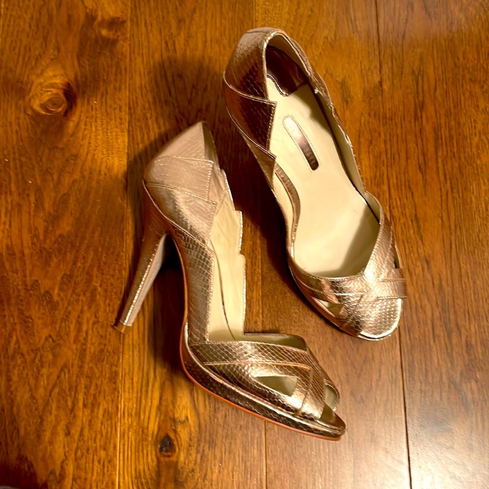 Ted Baker RoseGold Open Toed Pumps uk7/us9